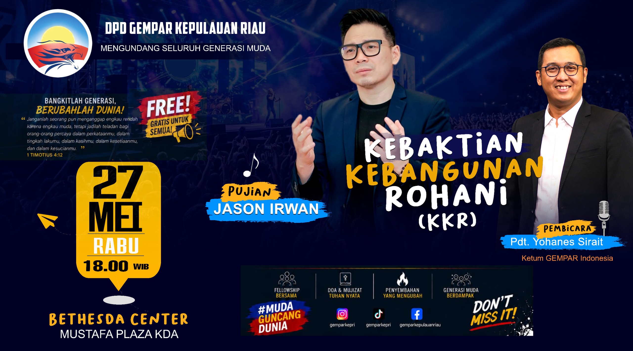 GEMPAR KEPRI GELAR KKR AKBAR PEMUDA — GRATIS UNTUK UMUM!